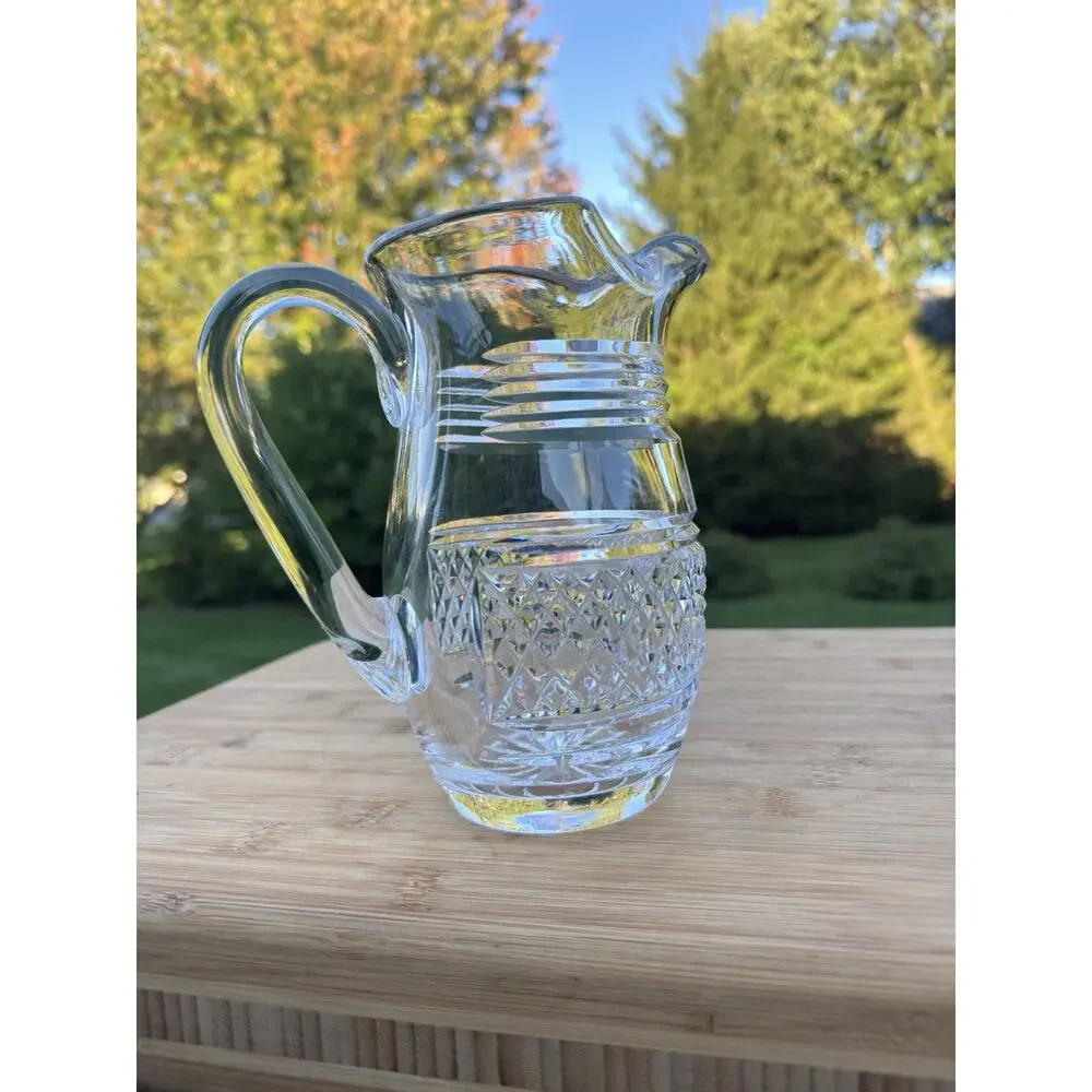 Vintage Waterford Crystal Martini Pitcher With Ice Lip Made in Ireland 7-1/4” H